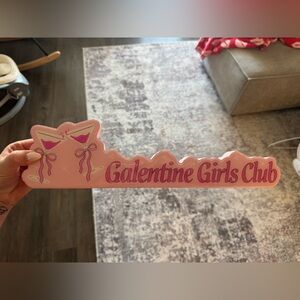 Pink Galentine Girls Club Sign